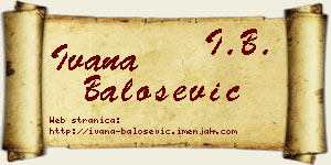 Ivana Balošević vizit kartica